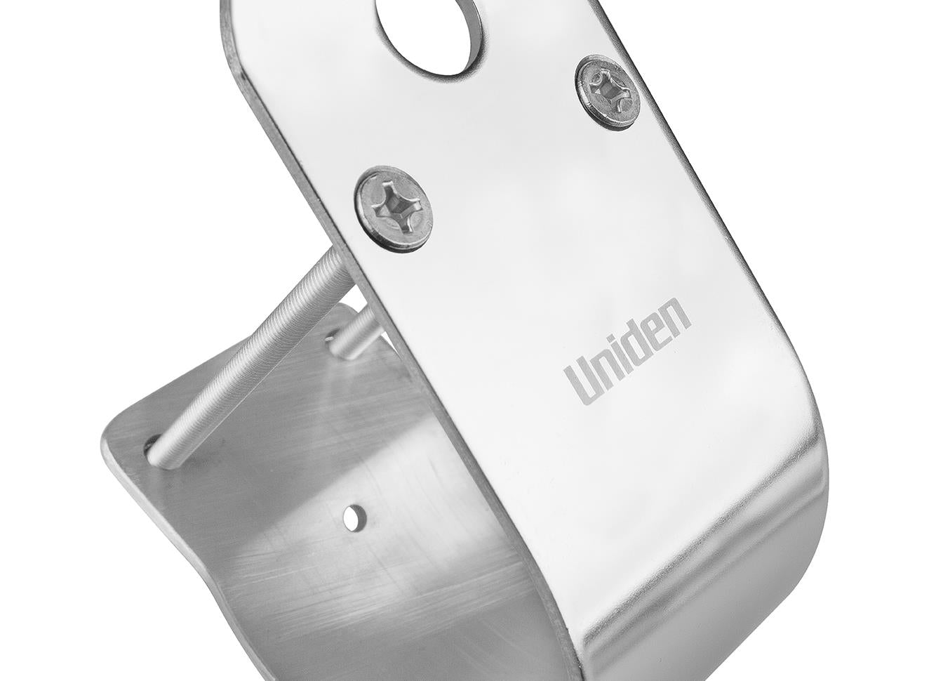 Uniden 76mm Glossy Stainless Steel Bull Bar Mount with Cable Slot