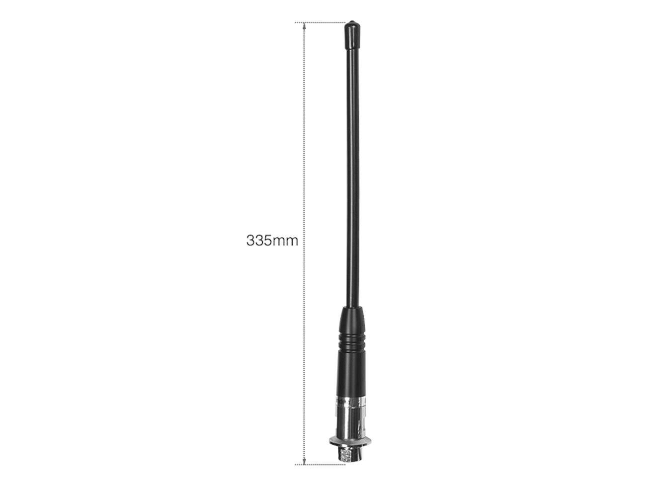 Uniden Highly Flexible Rubber Whip with Black Heat Shrink (3.0 dBi Gain)