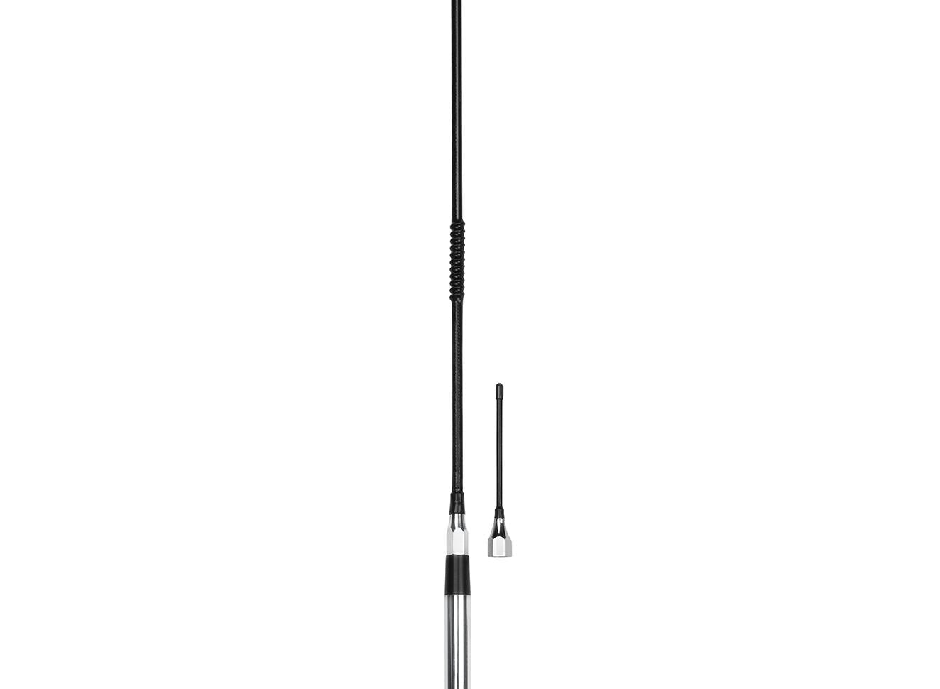 Uniden Elevated Feed and Fibreglass Whip with Black Heat Shrink (6.6 dBi Gain)