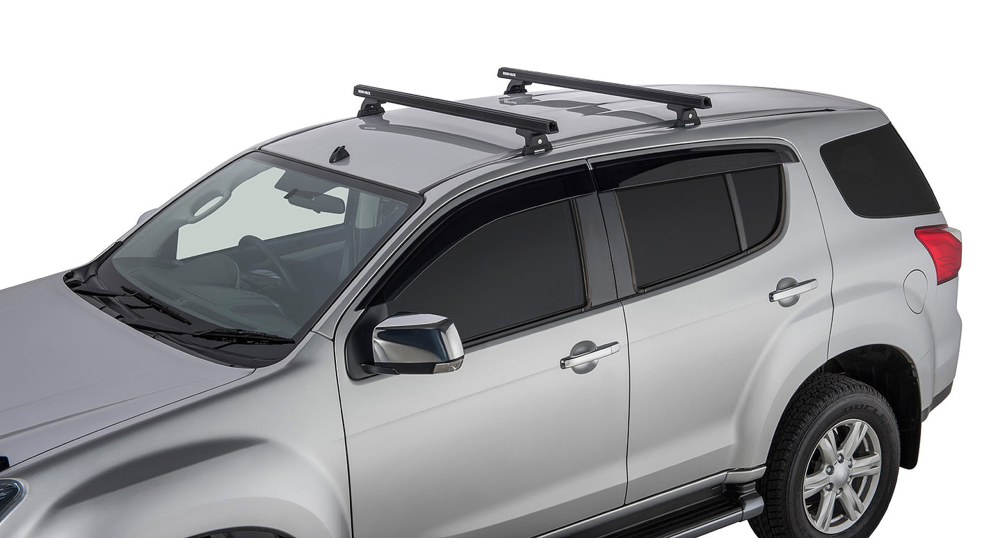 Heavy Duty RLT600 Trackmount Black 2 Bar Roof Rack