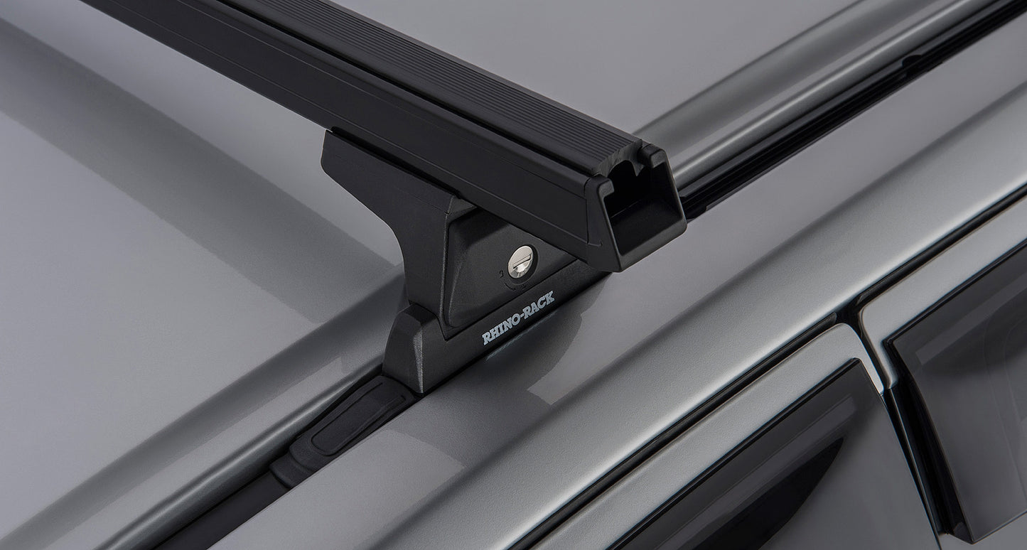 Heavy Duty RLT600 Trackmount Black 2 Bar Roof Rack