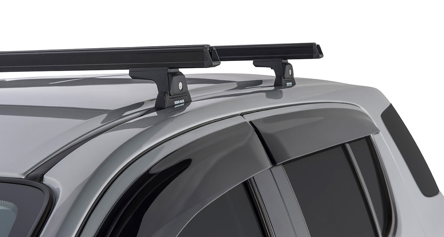 Heavy Duty RLT600 Trackmount Black 2 Bar Roof Rack