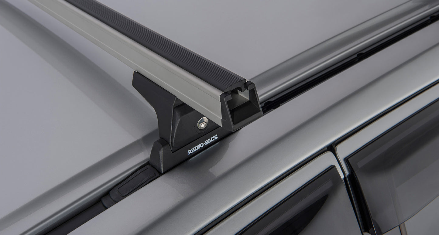 Heavy Duty RLT600 Trackmount Silver 2 Bar Roof Rack