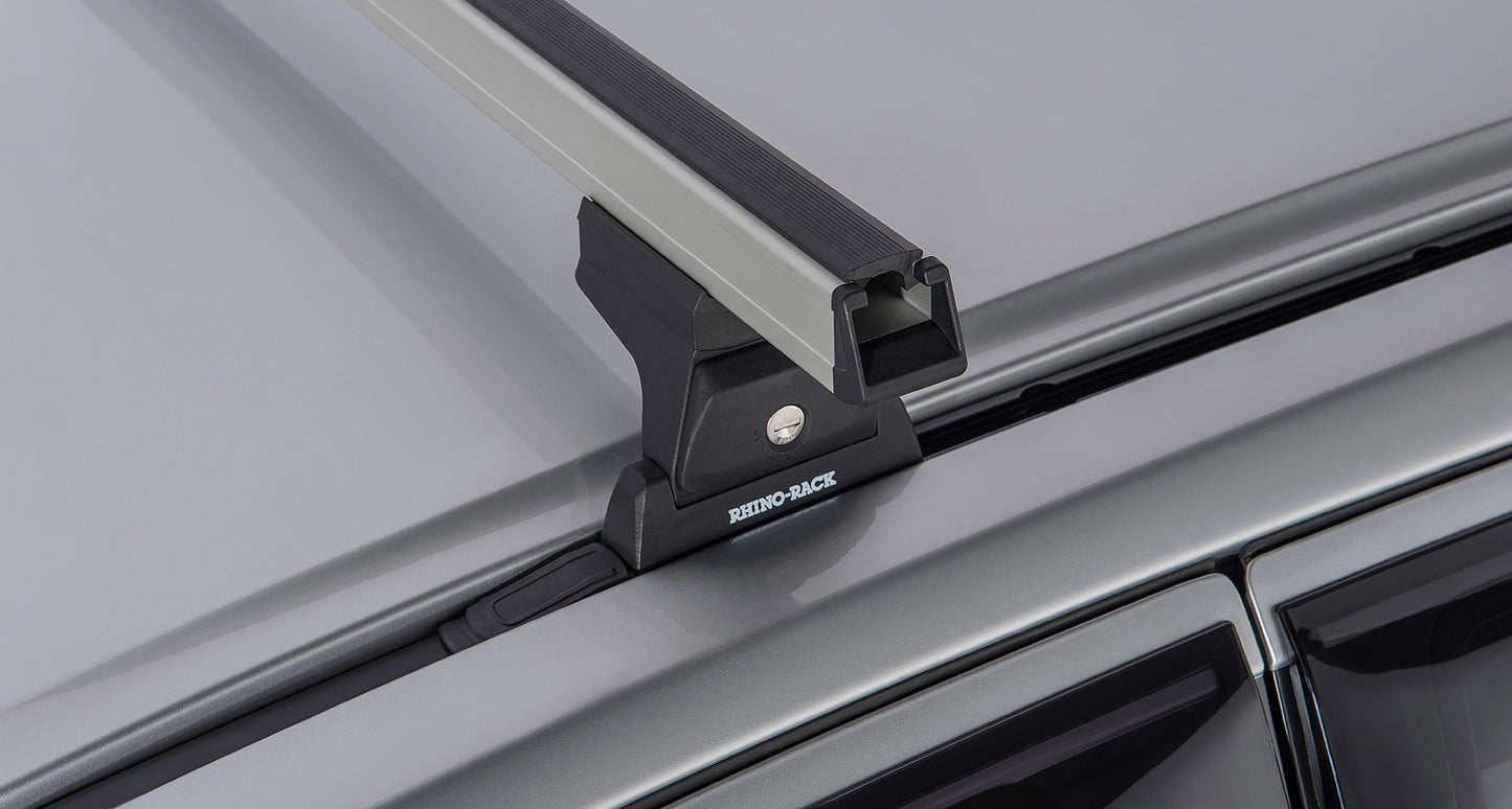 Heavy Duty RLT600 Trackmount Silver 3 Bar Roof Rack