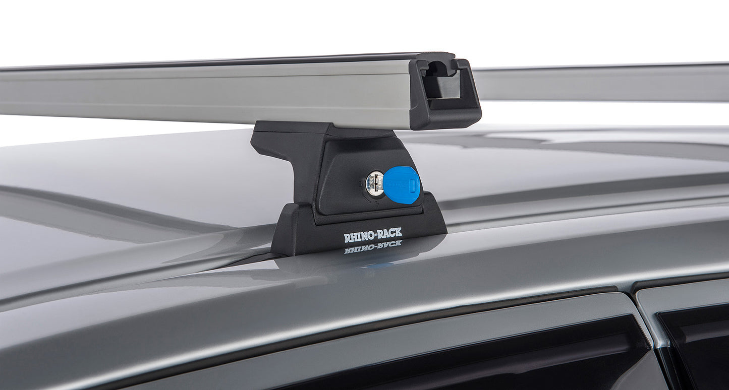 Heavy Duty RLT600 Trackmount Silver 3 Bar Roof Rack