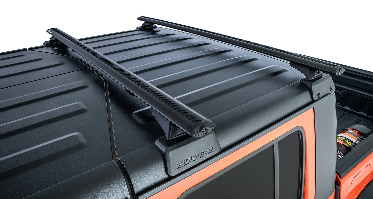 Vortex Black 2 Bar Rhino-Rack Backbone Roof Rack with RCL Legs
