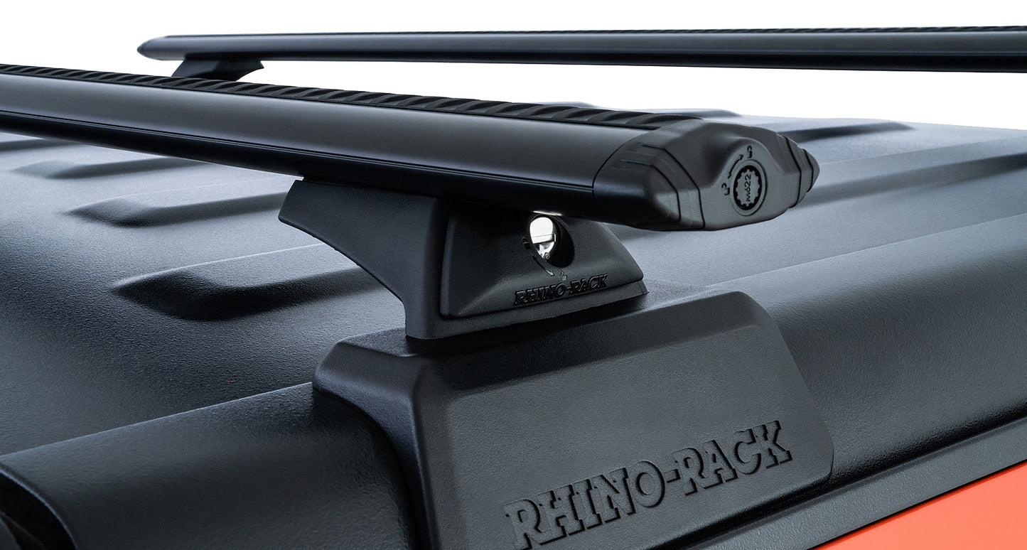 Vortex Black 2 Bar Rhino-Rack Backbone Roof Rack with RCL Legs