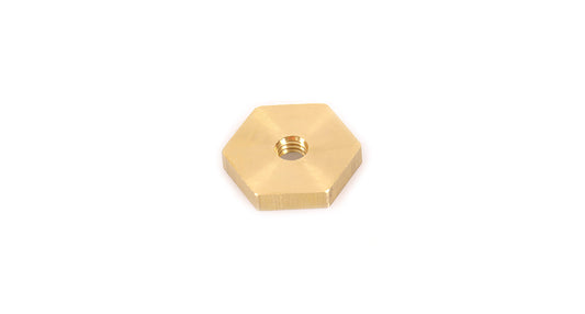 M6 x 21.43mm x 4.4mm Brass Hex Nut (4 Pack)