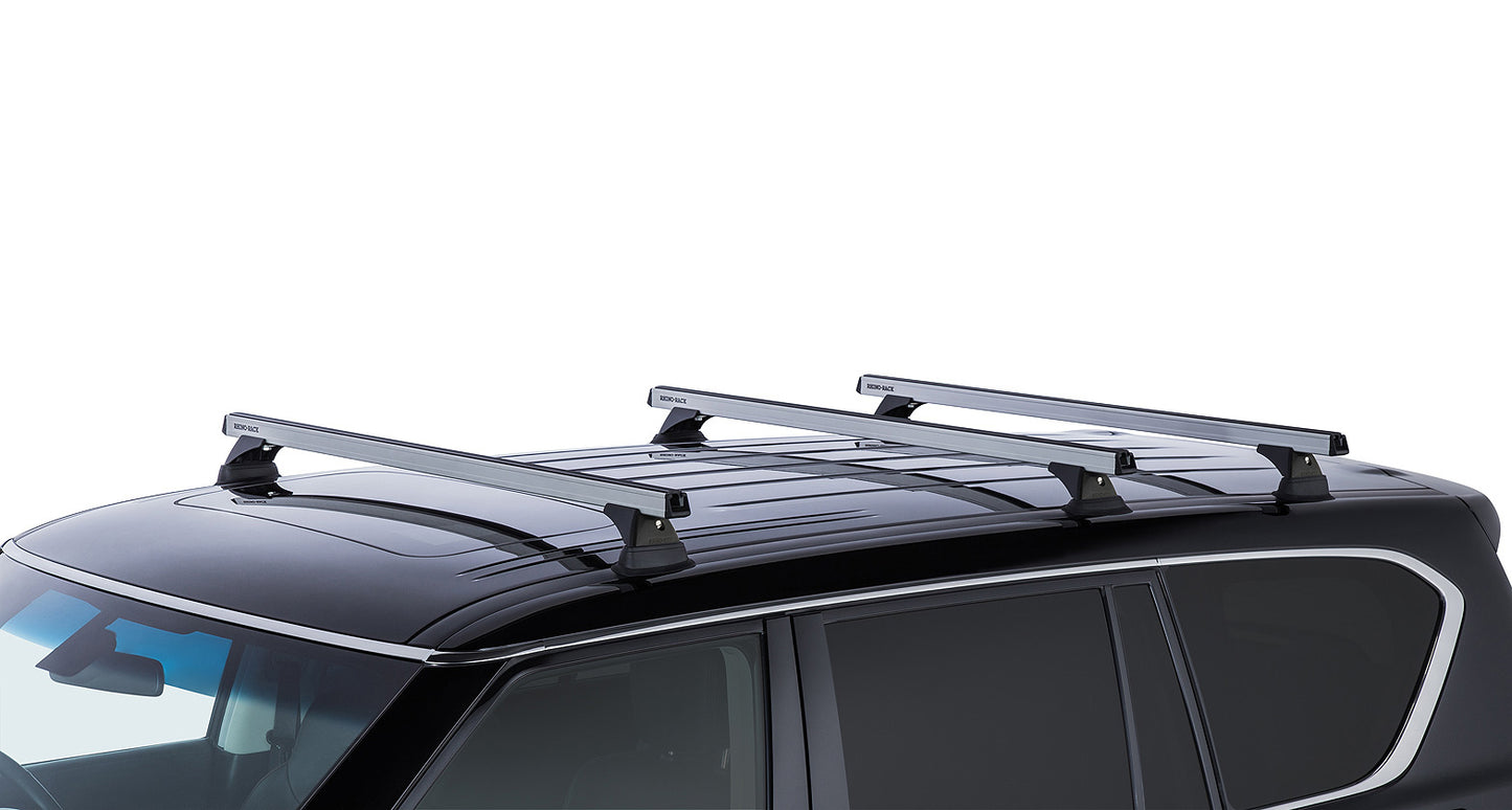 Heavy Duty RCH Silver 3 Bar Roof Rack