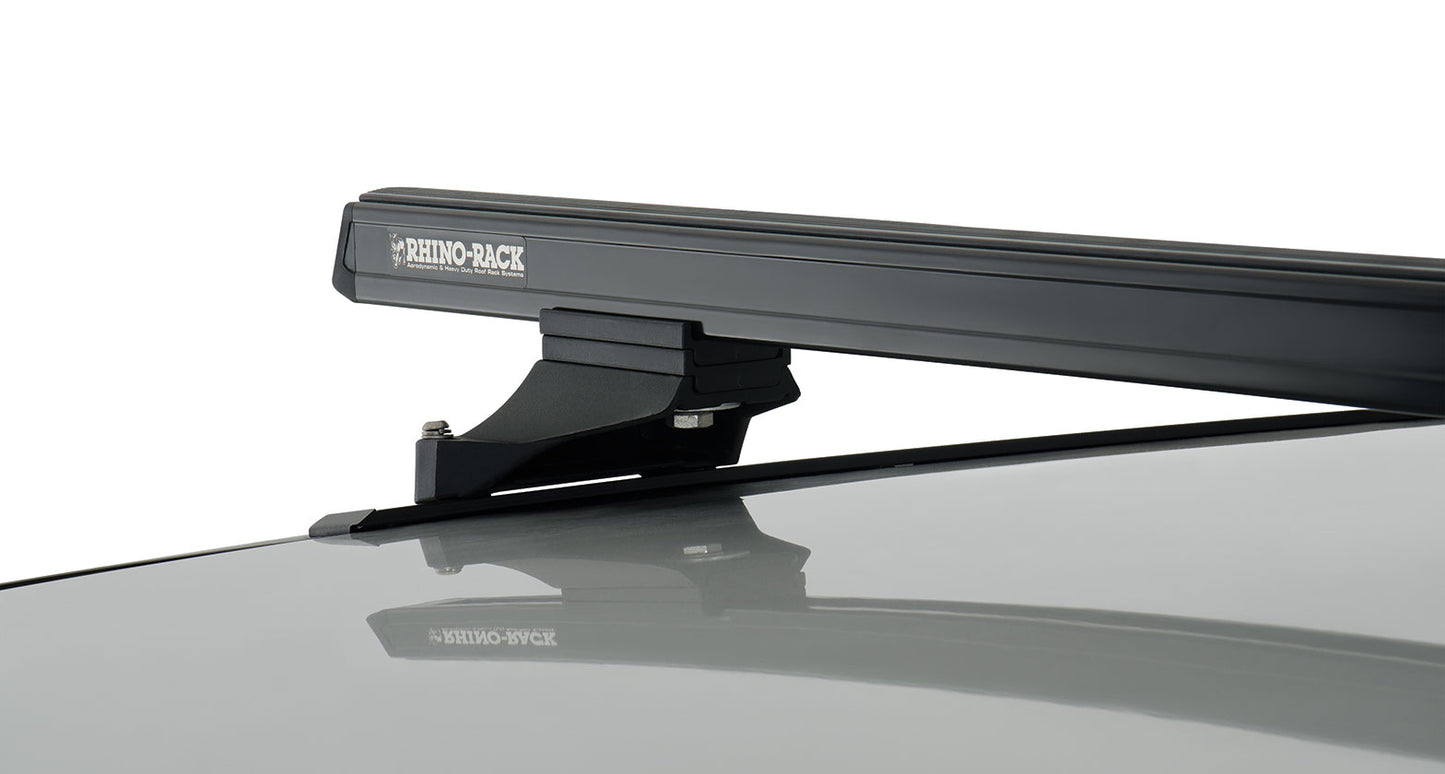 Heavy Duty RLTP Trackmount Black 3 Bar Roof Rack