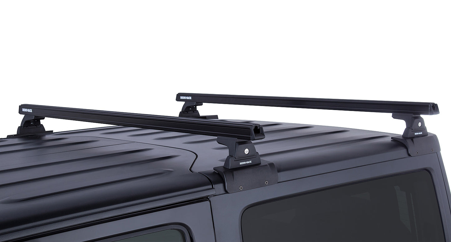 Heavy Duty RLT600 Black 2 Bar Rhino-Rack Backbone Roof Rack