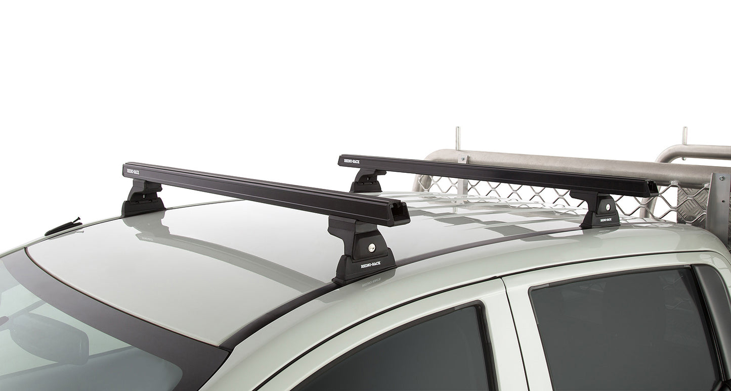 Heavy Duty RLT600 Ditch Mount Black 2 Bar Roof Rack