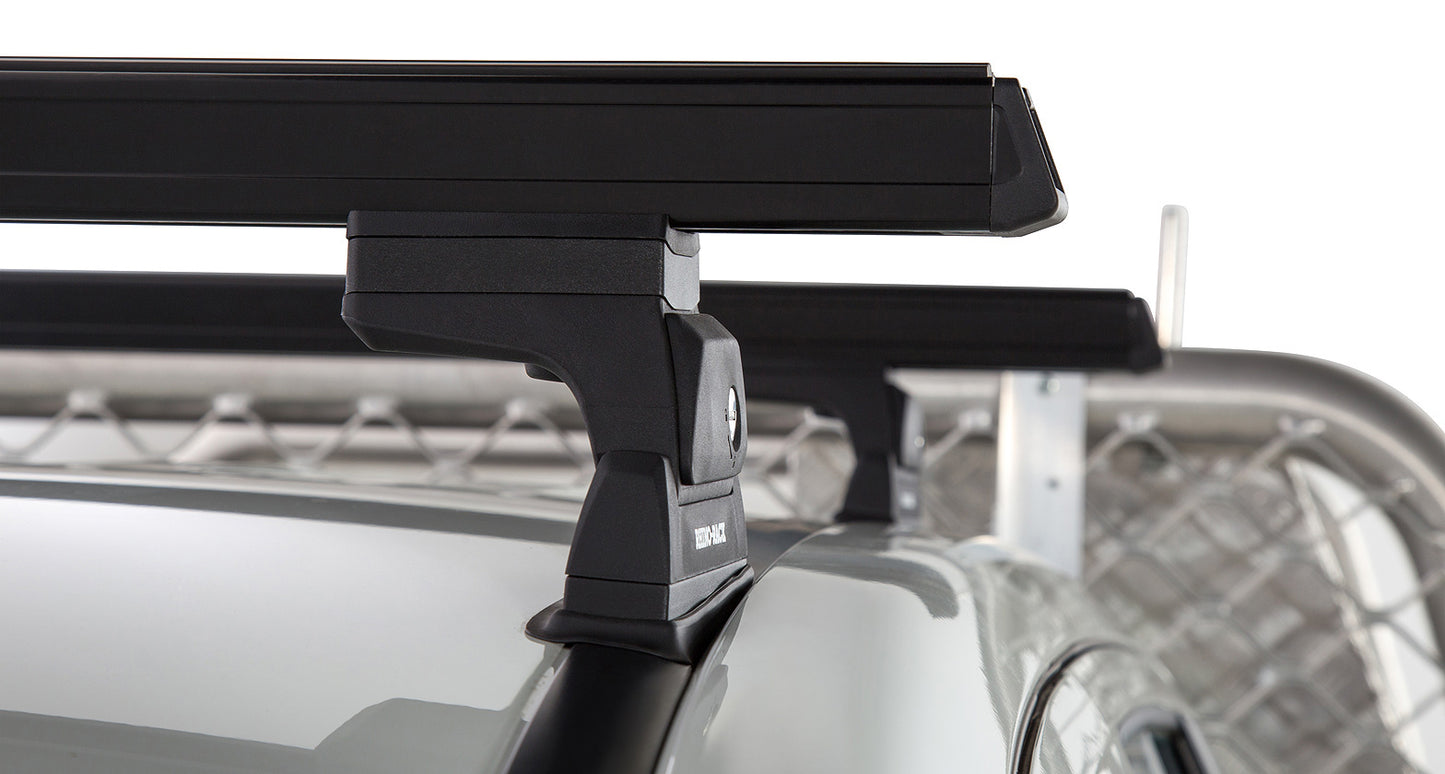 Heavy Duty RLT600 Ditch Mount Black 2 Bar Roof Rack