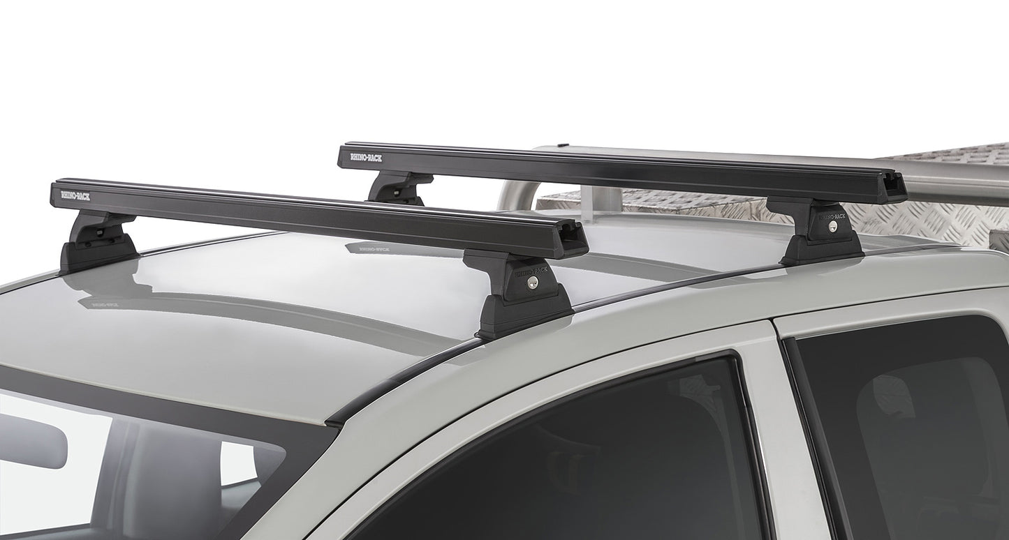Heavy Duty RLT600 Ditch Mount Black 2 Bar Roof Rack