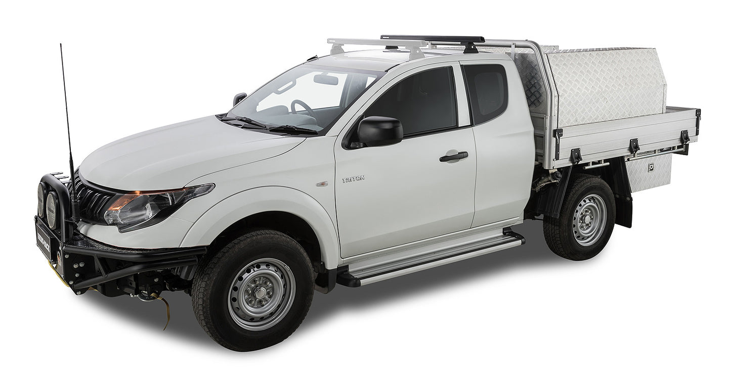 Heavy Duty RLT600 Ditch Mount Black 1 Bar Roof Rack (Rear)