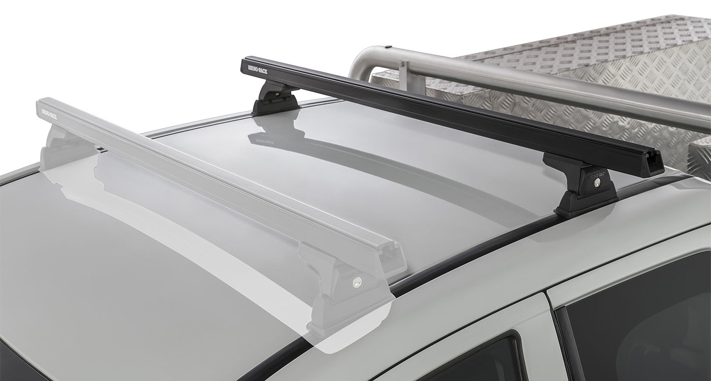 Heavy Duty RLT600 Ditch Mount Black 1 Bar Roof Rack (Rear)