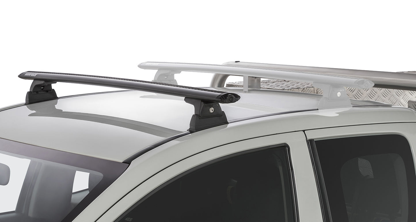 Vortex RLT600 Ditch Mount Black 1 Bar Roof Rack (Front)