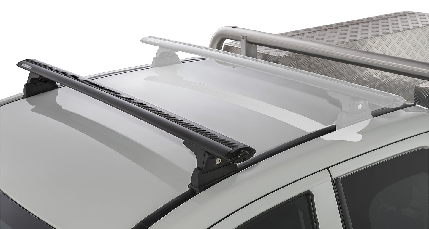 Vortex RLT600 Ditch Mount Black 1 Bar Roof Rack (Front)