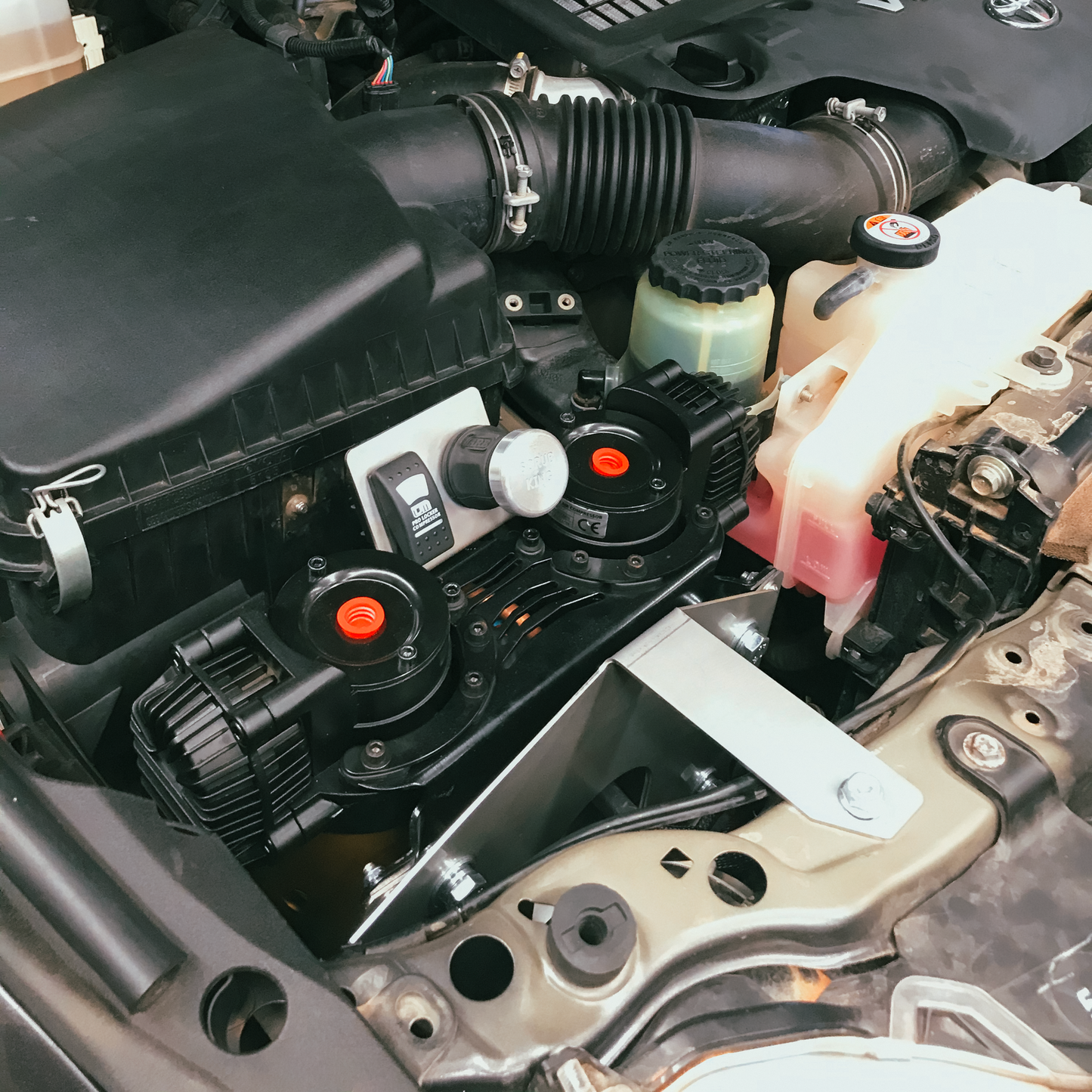 2017-2021 Landcruiser 200 Series TJM Onboard Air Compressor Mount (Engine Bay)