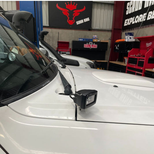 2005-2016 Nissan Patrol GU Bonnet Hinge Ditch Light Bracket Pair