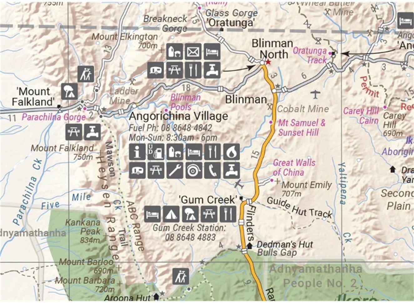 Flinders Ranges Razorback Lookout Road Map Flinders Ranges Map – Truracks Western Towbars and Bullbars