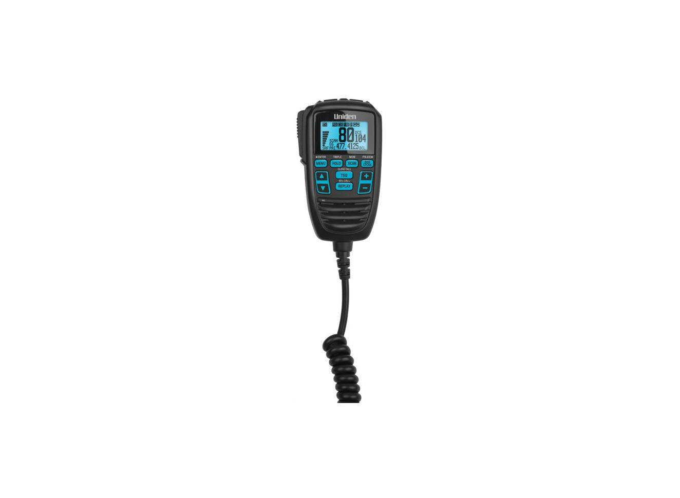 Uniden Mini Compact UHF CB Mobile with Remote Speaker with Large LCD with Smart Mic Technology