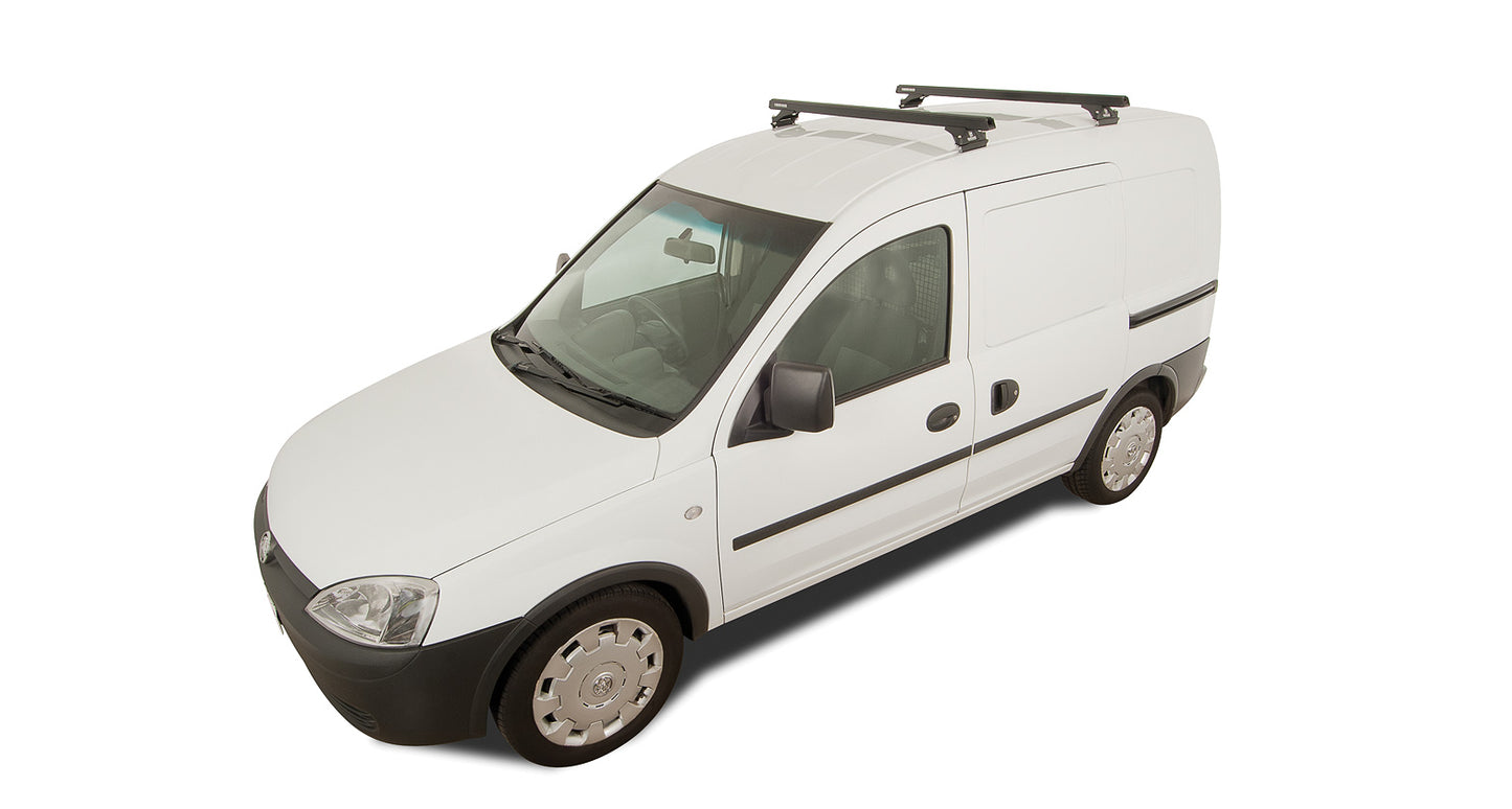 Heavy Duty RLTP Black 2 Bar Roof Rack