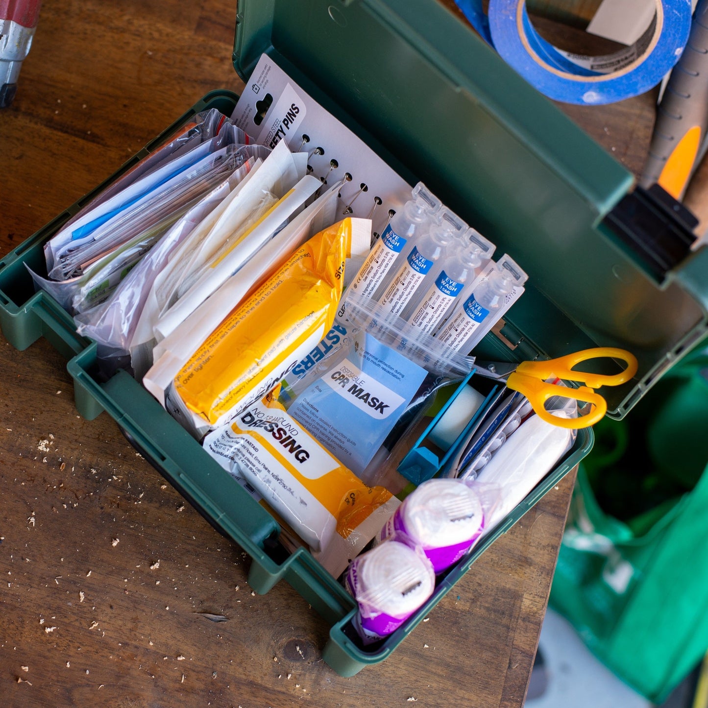 FastAid DIY Workshop™ Plastic Portable First Aid Kit