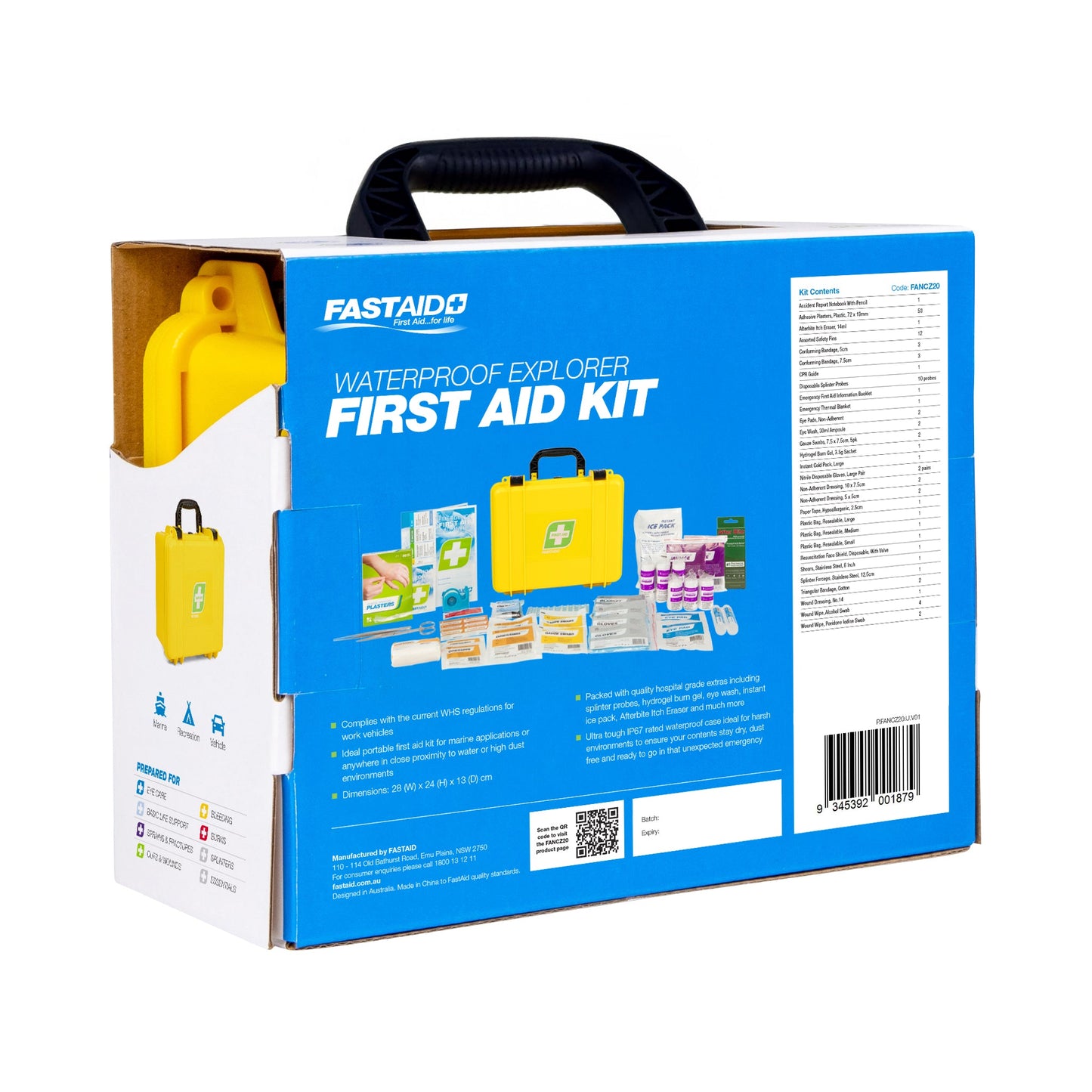 FastAid Waterproof Explorer™ First Aid Kit