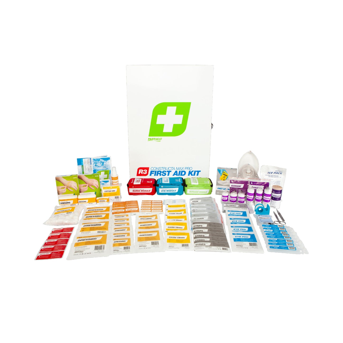 FastAid R3 Constructa Max Pro™ Metal Cabinet First Aid Kit