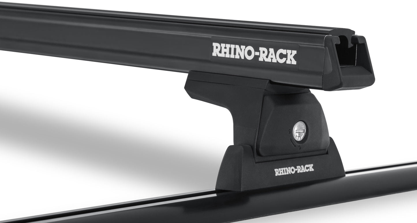Heavy Duty RLT600 Trackmount Black 1 Bar Roof Rack