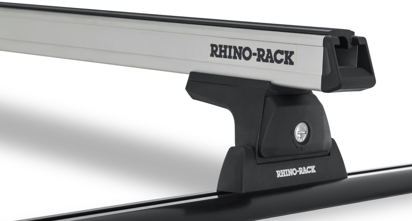 Heavy Duty RLT600 Trackmount Silver 2 Bar Roof Rack