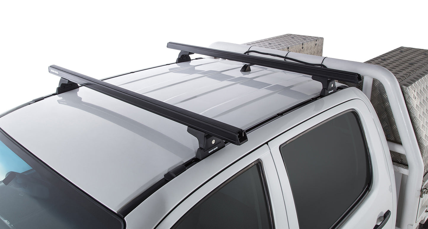 Heavy Duty RLT600 Trackmount Black 2 Bar Roof Rack