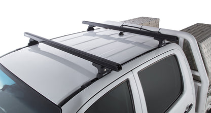 Heavy Duty RLT600 Trackmount Black 2 Bar Roof Rack