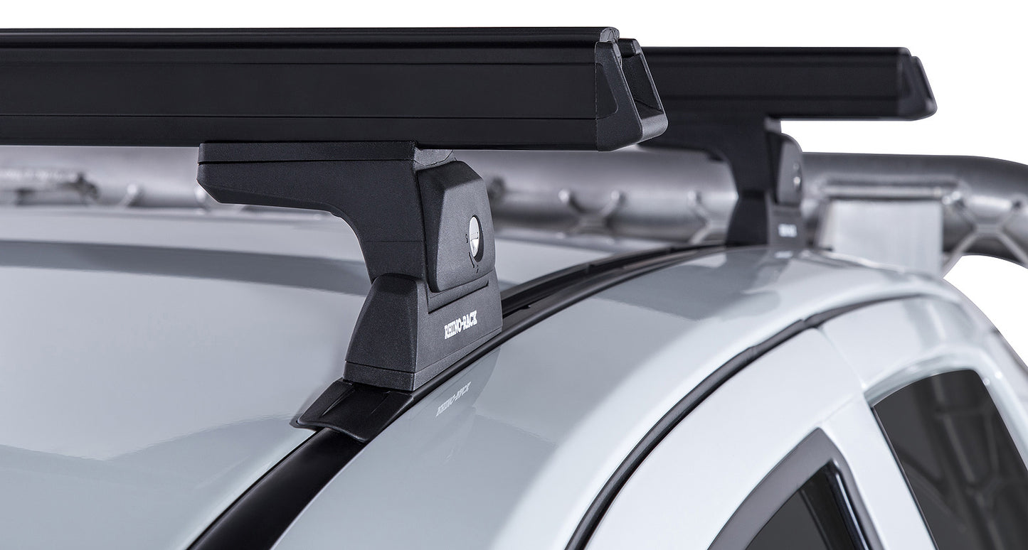 Heavy Duty RLT600 Trackmount Black 2 Bar Roof Rack