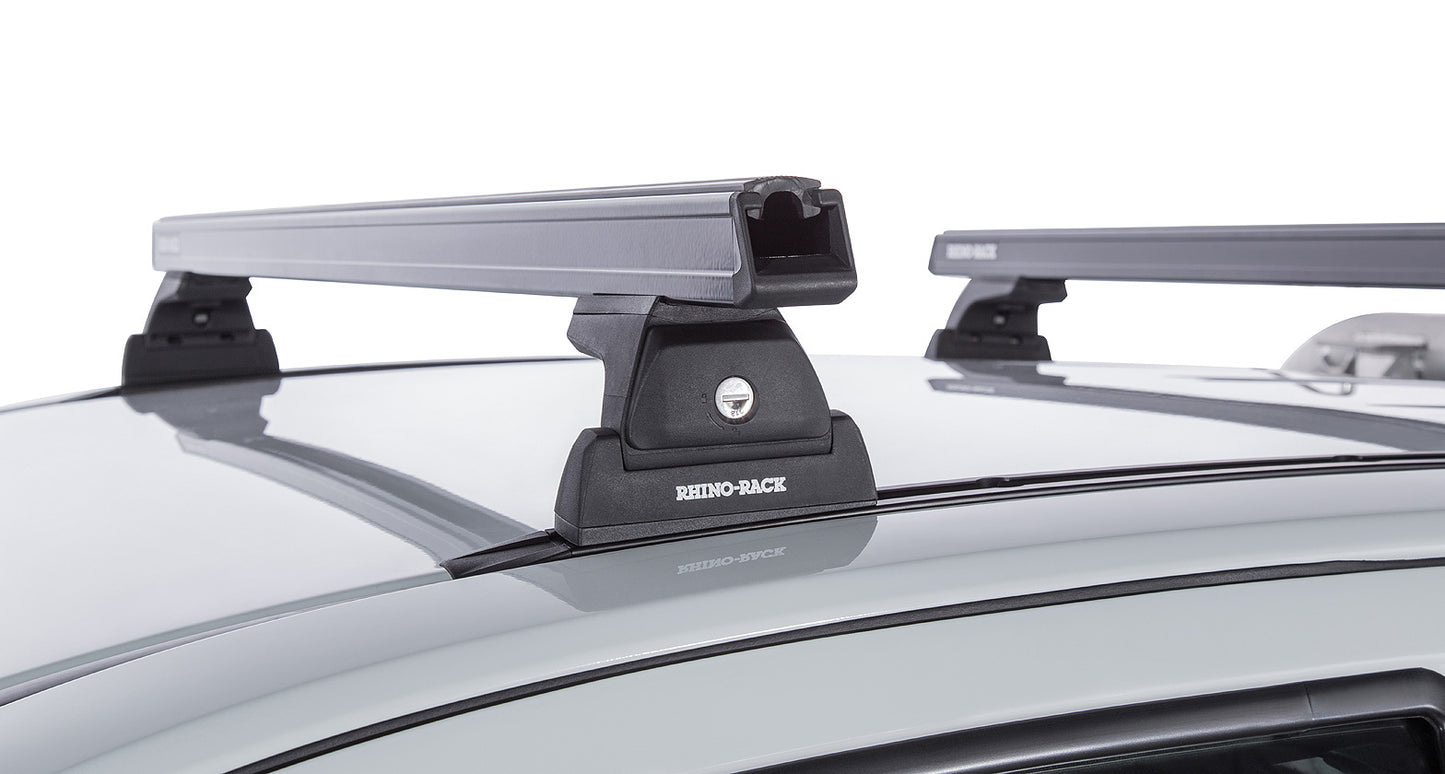 Heavy Duty RLT600 Trackmount Black 2 Bar Roof Rack