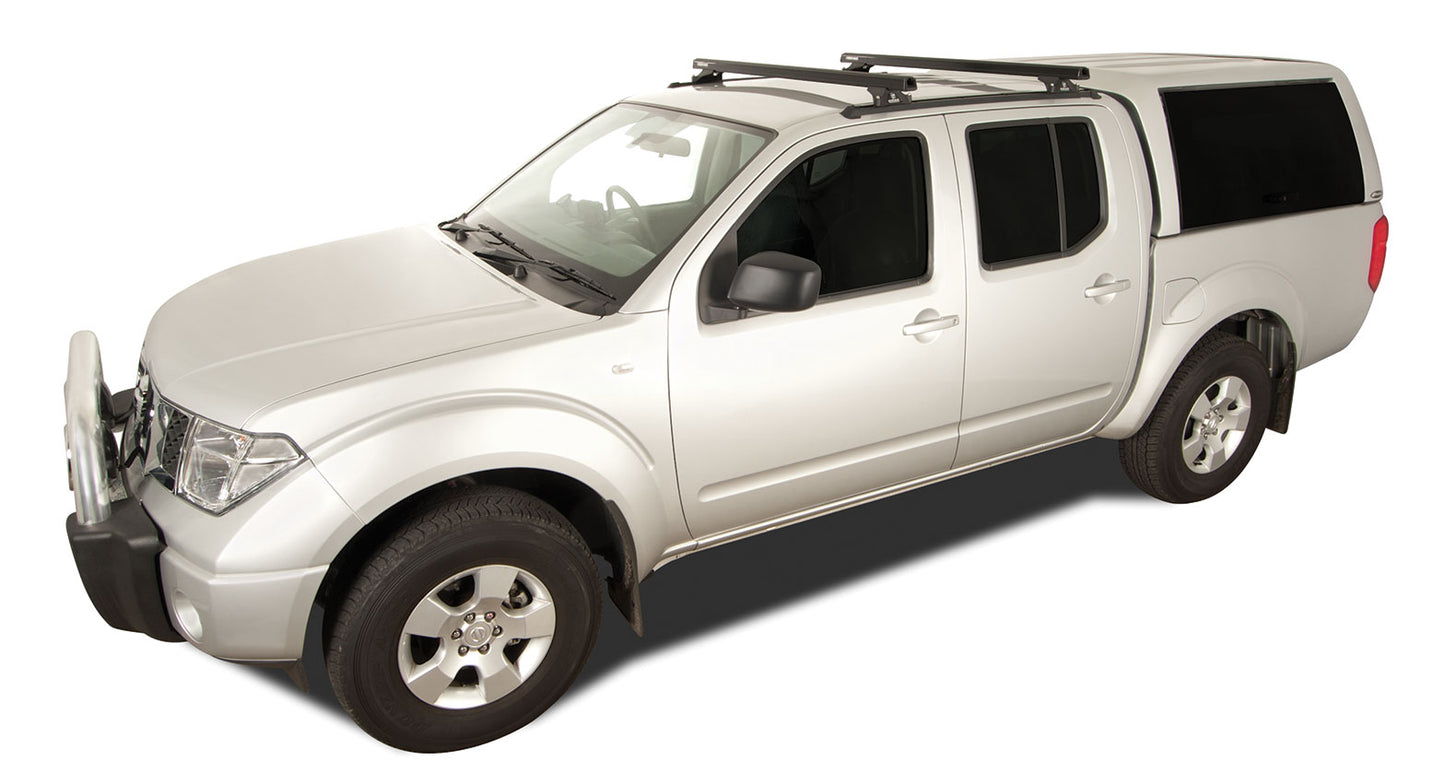 Heavy Duty RLTP Trackmount Black 2 Bar Roof Rack