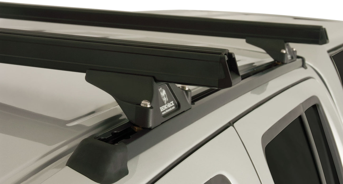 Heavy Duty RLTP Trackmount Black 2 Bar Roof Rack
