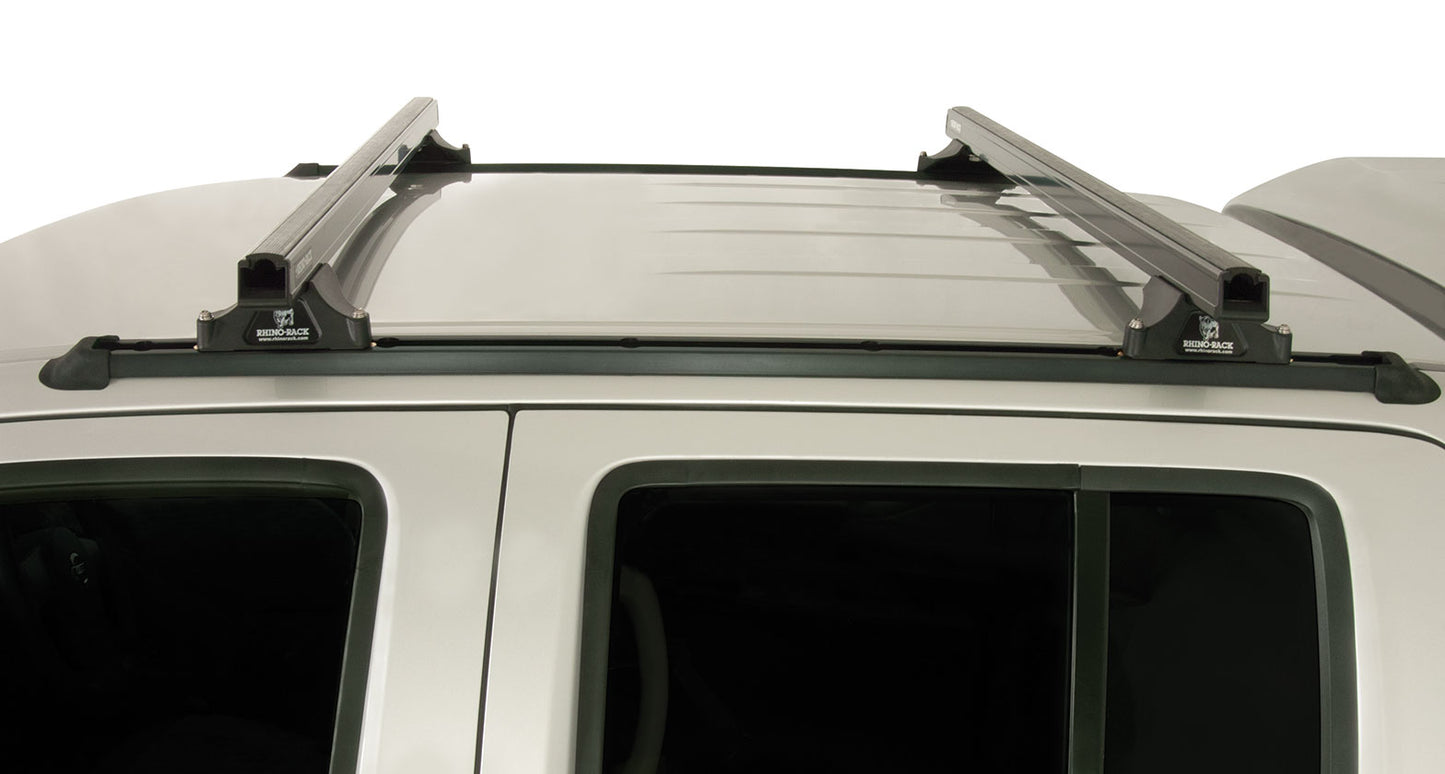 Heavy Duty RLTP Trackmount Black 2 Bar Roof Rack