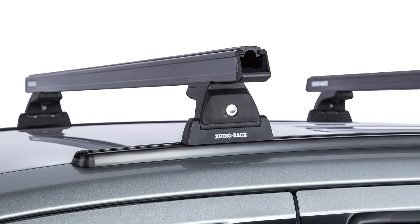 Heavy Duty RLT600 Trackmount Black 2 Bar Roof Rack