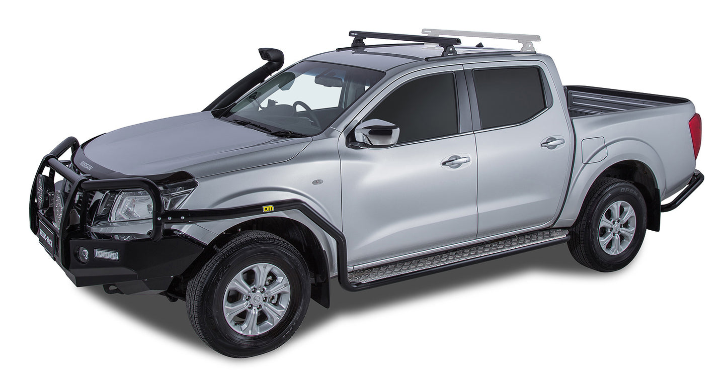 Heavy Duty RLT600 Trackmount Black 1 Bar Roof Rack