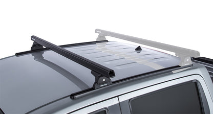 Heavy Duty RLT600 Trackmount Black 1 Bar Roof Rack