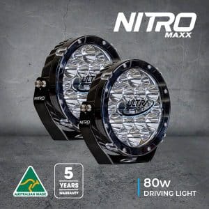NITRO 80 Maxx 7″ LED Driving Light (Pair)