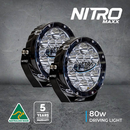 NITRO 80 Maxx 7″ LED Driving Light (Pair)