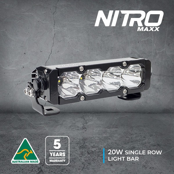 Nitro Maxx 20W 7″ Single Row Light Bar