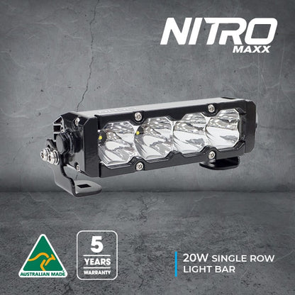 Nitro Maxx 20W 7″ Single Row Light Bar