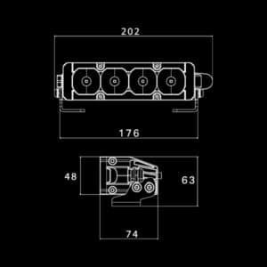 Nitro Maxx 20W 7″ Single Row Light Bar