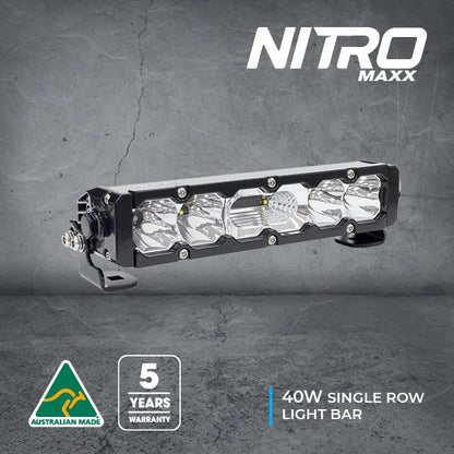 Nitro Maxx 40W 10″ Single Row Light Bar