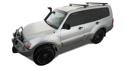 Heavy Duty RLTP Trackmount Black 2 Bar Roof Rack