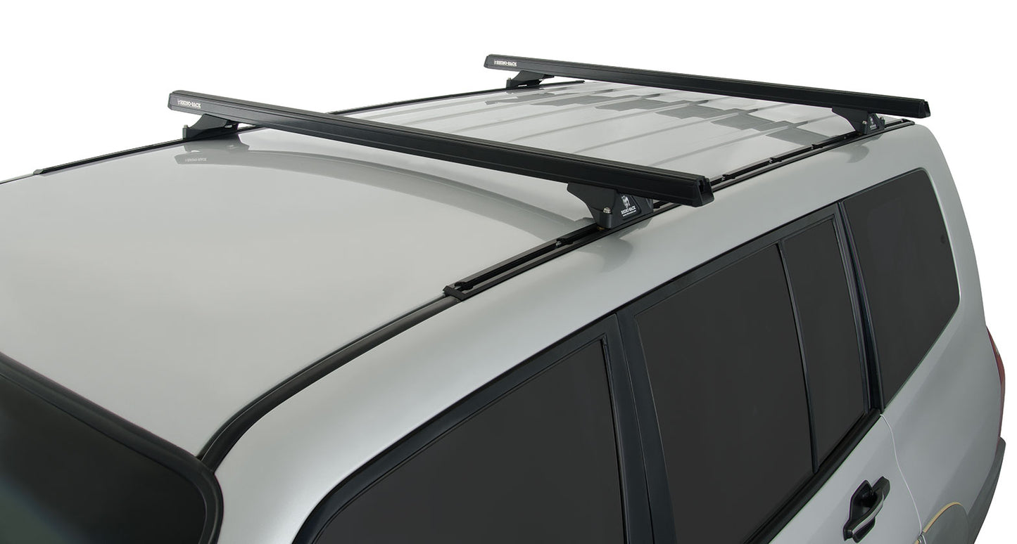 Heavy Duty RLTP Trackmount Black 2 Bar Roof Rack
